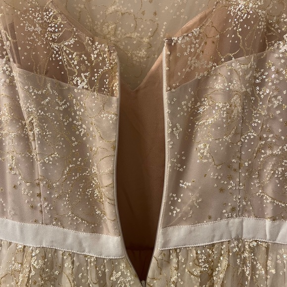 NWT Marchesa Notte Glitters Tulle Ivory Wedding Gown - Picture 7 of 13